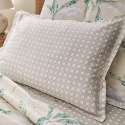 Housse de couette 140x200 cm satin de coton VOYAGE beige Lin><noscript><img width=