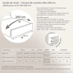 Linnea Housse de couette 260x240 cm satin de coton ENZO noir* Housse De Couette