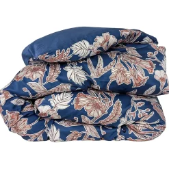 Linnea Housse de couette 260x240 cm satin de coton BOTANIC bleu Nuit* Housse De Couette