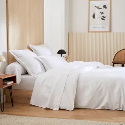 Housse de couette 200x200 cm satin de coton GRAND HÔTEL blanc>Linnea Best