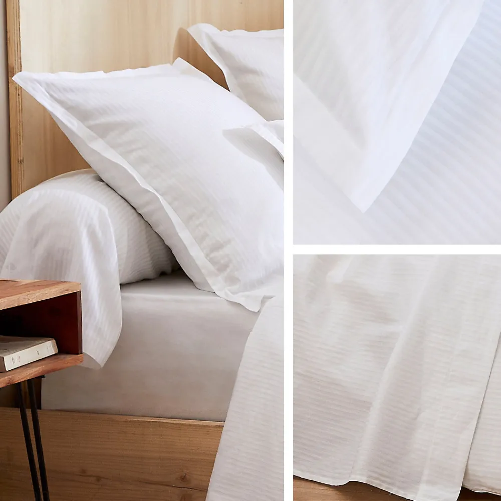 Housse de couette 200x200 cm satin de coton GRAND HÔTEL blanc>Linnea Best