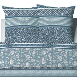 Housse de couette 240x220 Debby + 2 taies coton bio 57 fils><noscript><img width=