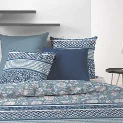 Housse de couette 260x240 Debby + 2 taies coton bio 57 fils>Atelier Du Coton Online