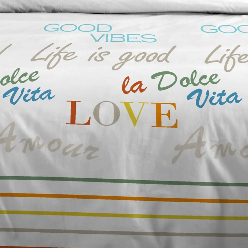 Housse de couette 260x240 DOLCE VITA + 2 taies coton 57 fils>STOF Hot
