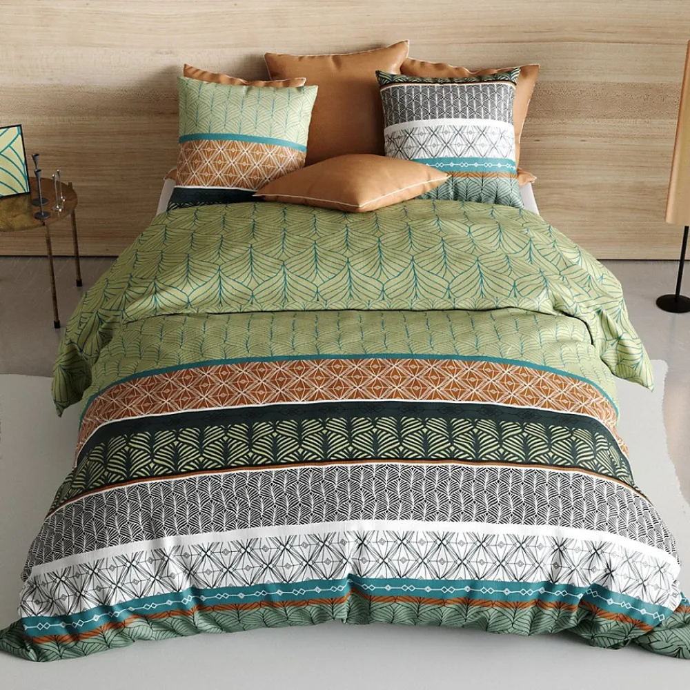 Atelier Du Coton Housse de couette 260x240 Echo + 2 taies coton 57 fils* Housse De Couette