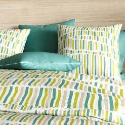 Housse de couette 240x220 Flava green + 2 taies coton 57 fils><noscript><img width=