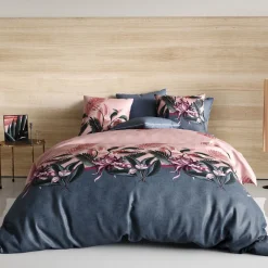 Housse de couette 240x220 FLORA + 2 taies coton 57 fils>Atelier Du Coton New