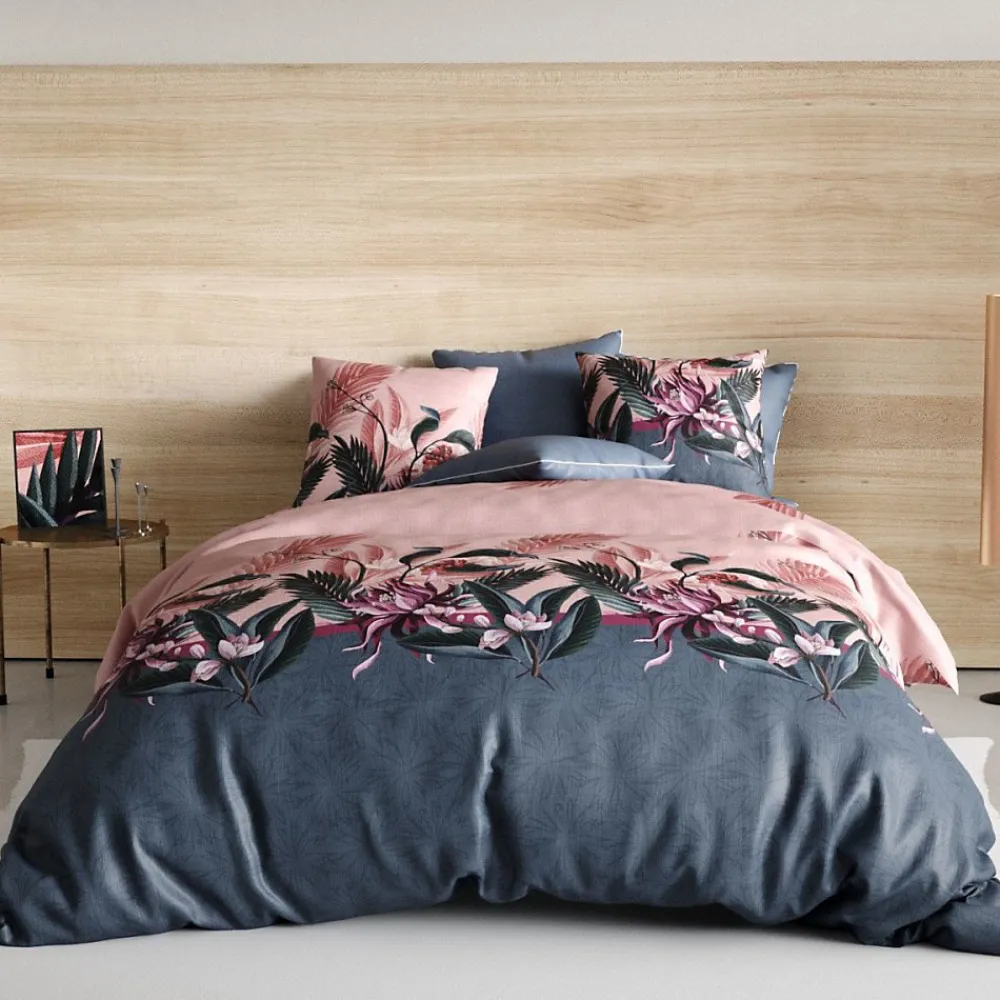 Housse de couette 240x220 FLORA + 2 taies coton 57 fils>Atelier Du Coton New