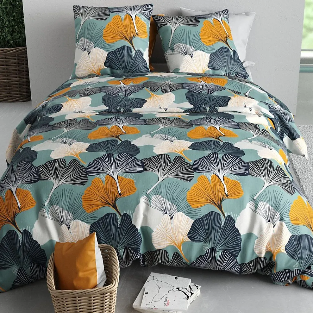Housse de couette 240x220 GINK + 2 taies coton 57 fils>Atelier Du Coton Hot