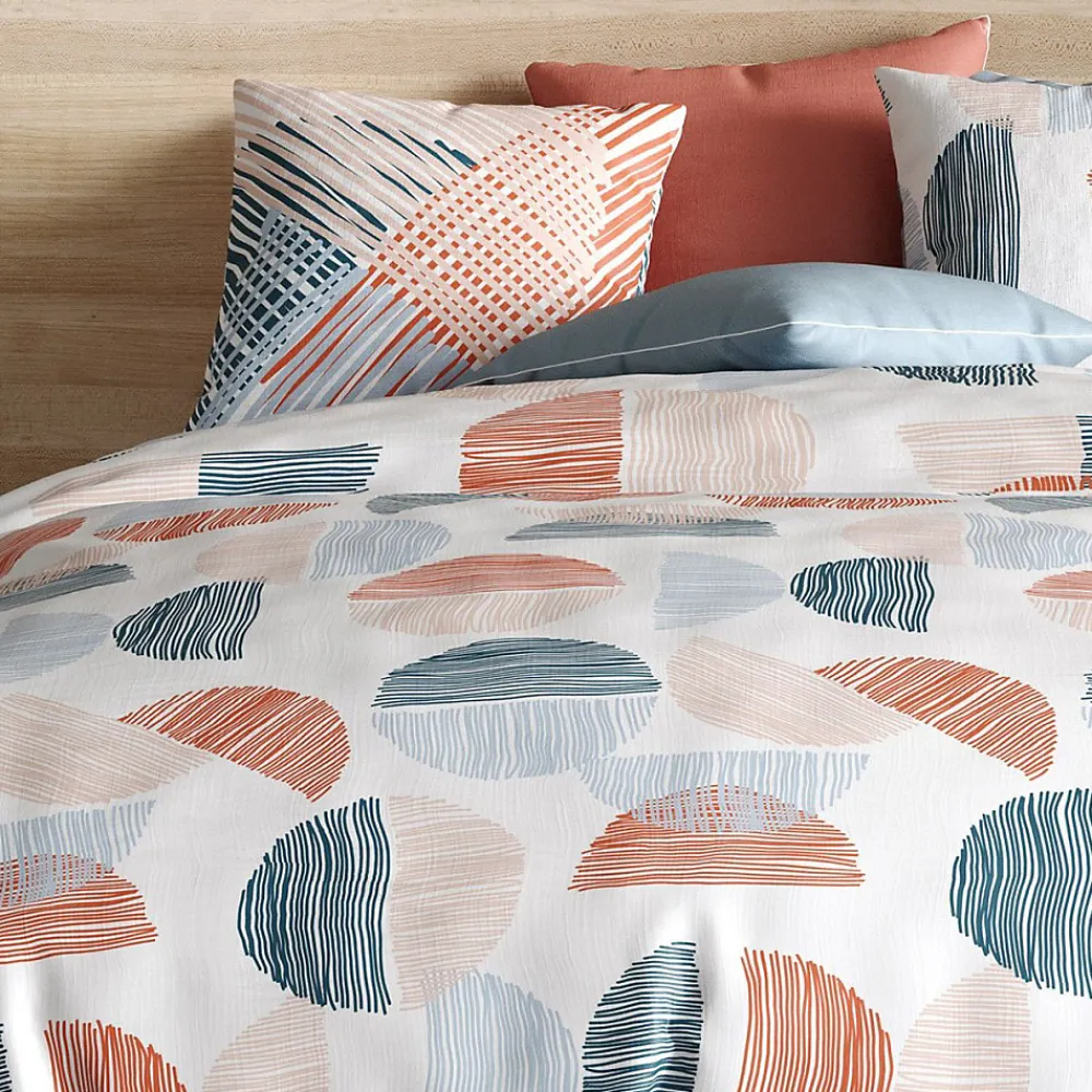 Housse de couette 240x220 Halley + 2 taies coton 57 fils>Atelier Du Coton Discount