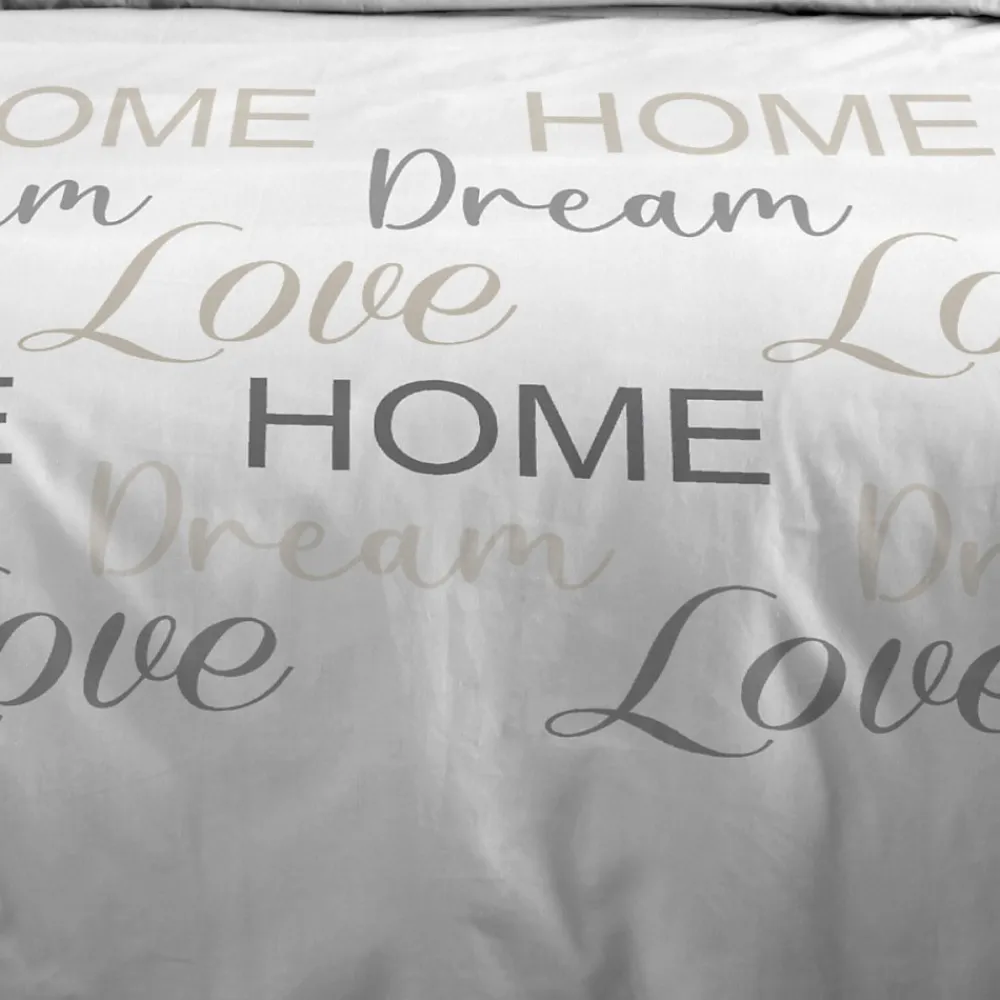 STOF Housse de couette 240x220 HOMELOVE + 2 taies coton 57 fils* Housse De Couette