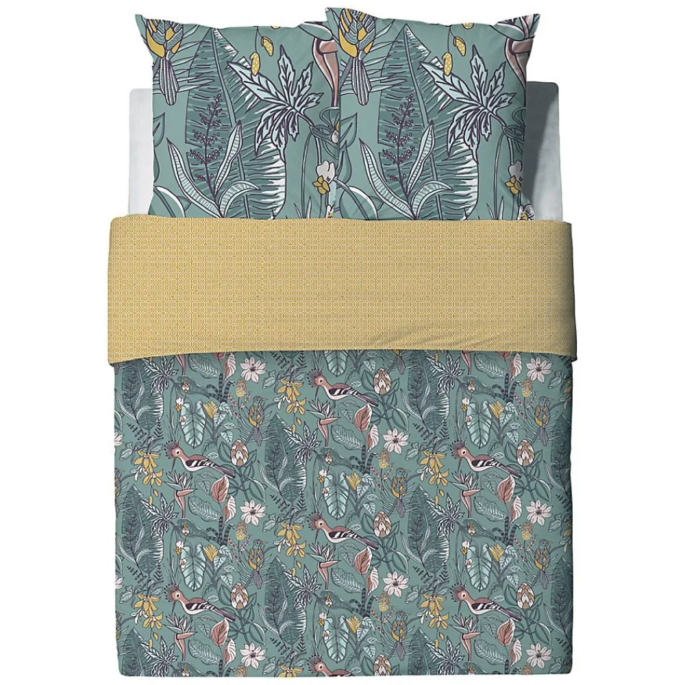 Housse de couette 240x220 Hupia + 2 taies coton 57 fils>Atelier Du Coton Outlet