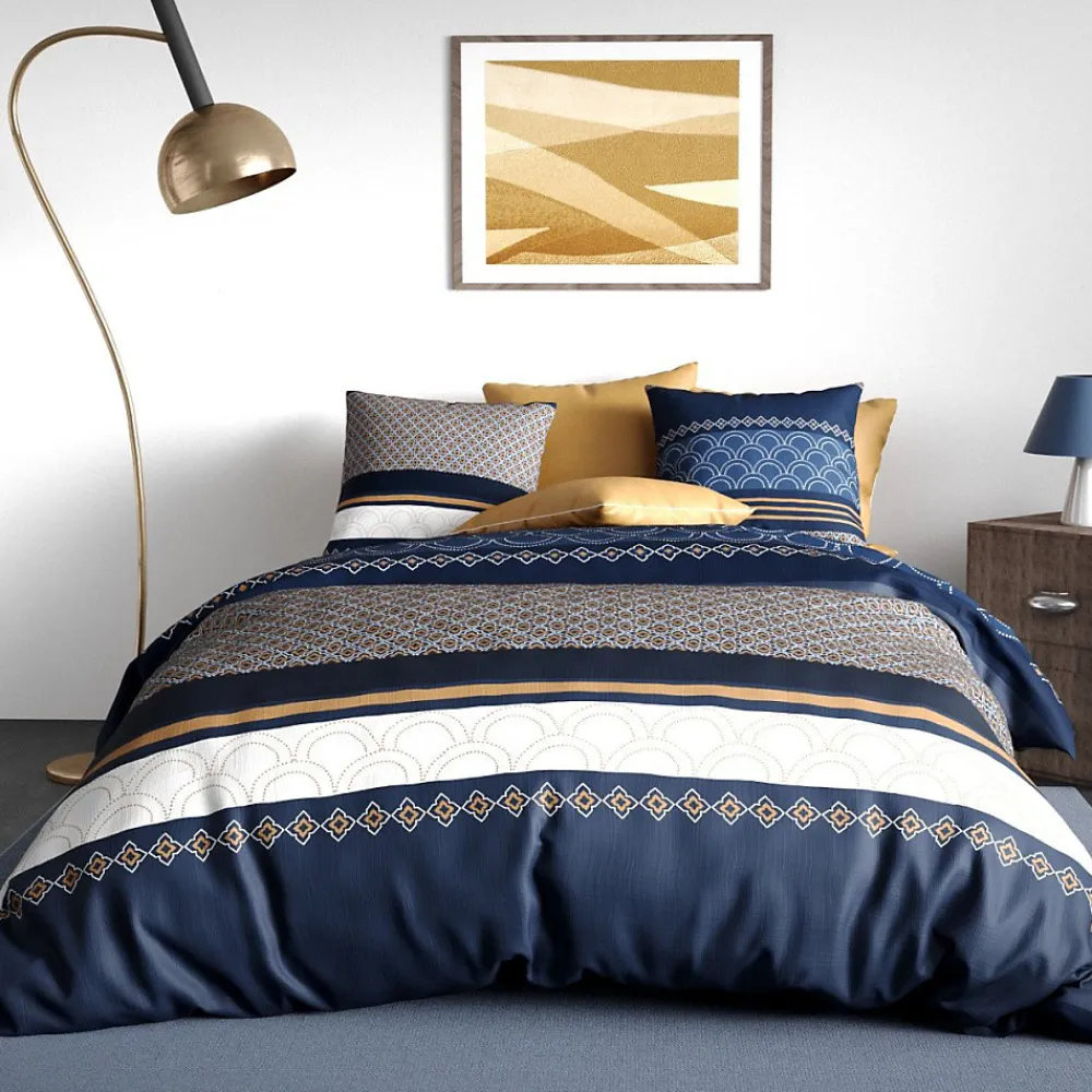 Housse de couette 260x240 KALYPSO + 2 taies coton 57 fils>Atelier Du Coton
