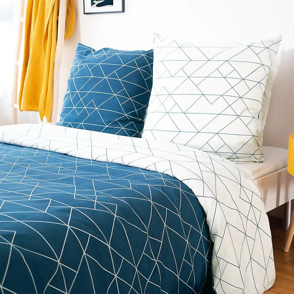 Housse de couette 240x220 List + 2 taies microfibre>Cote Deco Clearance