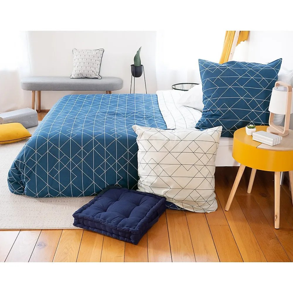 Housse de couette 240x220 List + 2 taies microfibre>Cote Deco Clearance