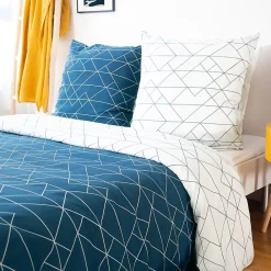 Cote Deco Housse de couette 260x240 List + 2 taies microfibre* Housse De Couette
