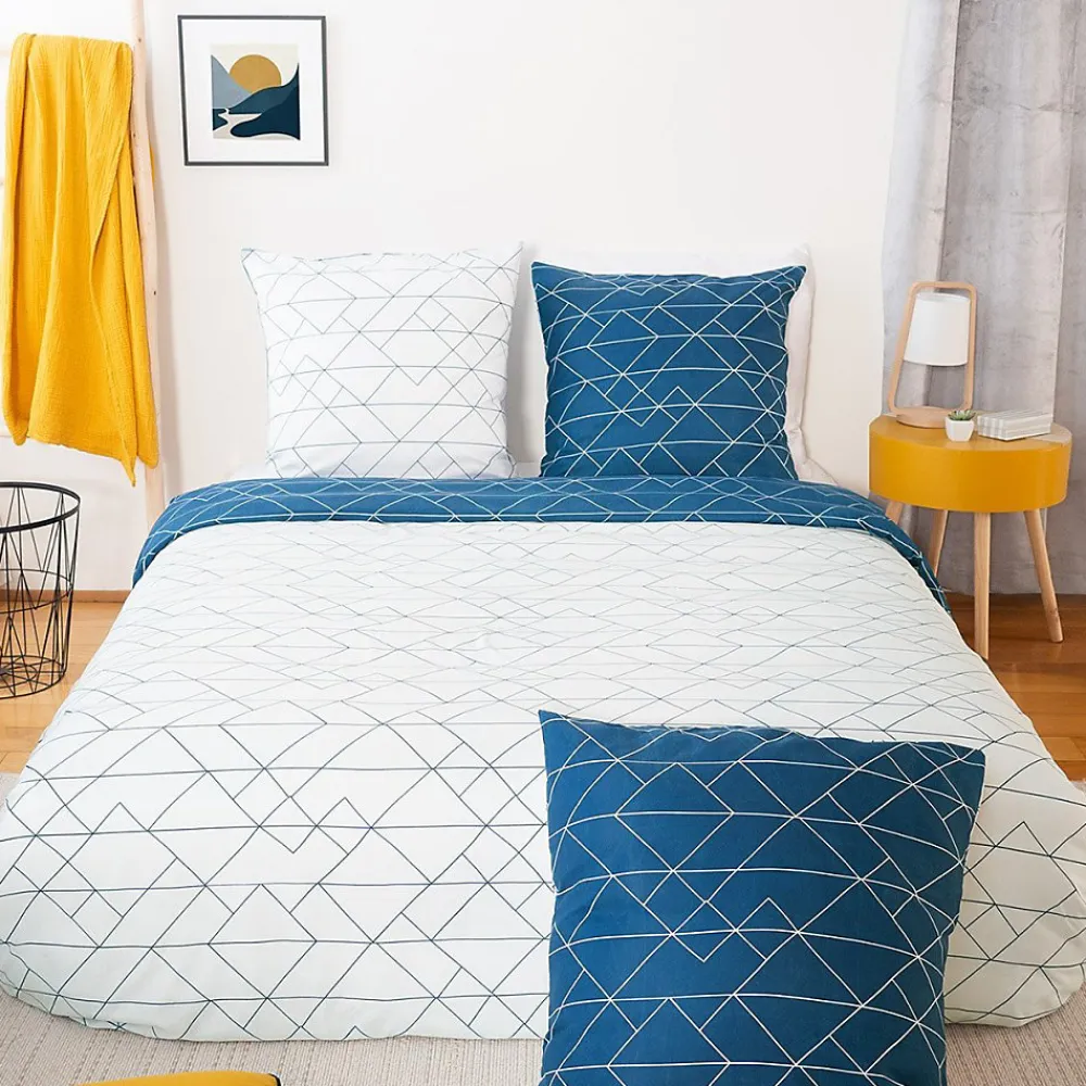 Cote Deco Housse de couette 260x240 List + 2 taies microfibre* Housse De Couette