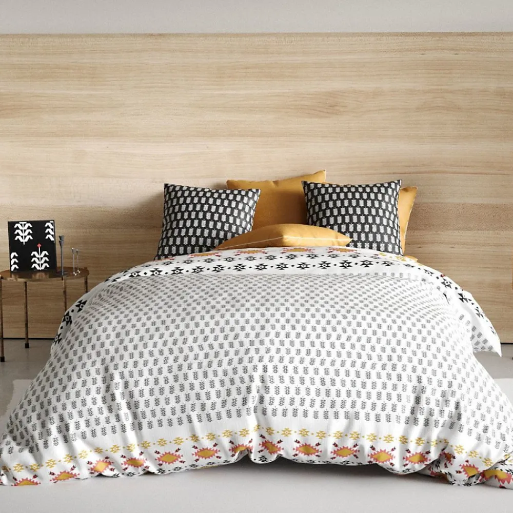 Housse de couette 240x220 LOYA + 2 taies coton 57 fils>Atelier Du Coton Hot