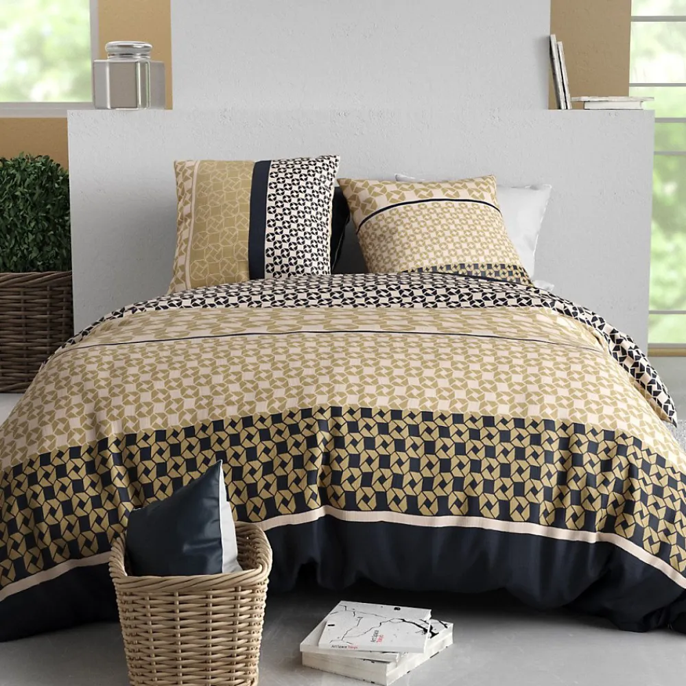 Atelier Du Coton Housse de couette 260x240 LUXORE + 2 taies coton 57 fils* Housse De Couette