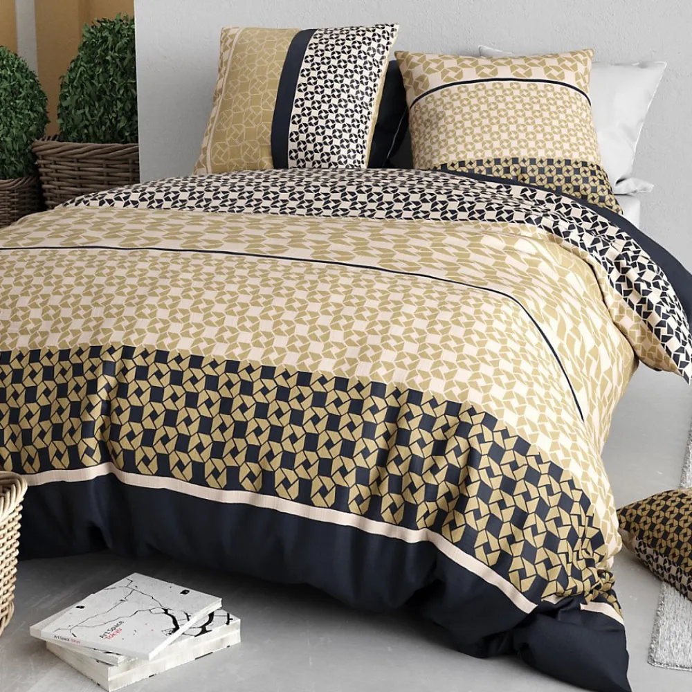 Atelier Du Coton Housse de couette 260x240 LUXORE + 2 taies coton 57 fils* Housse De Couette