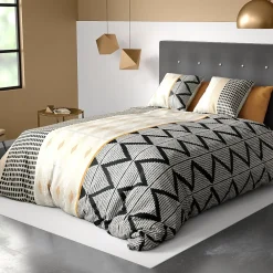 Atelier Du Coton Housse de couette 260x240 MADI + 2 taies coton 57 fils* Housse De Couette