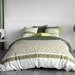 Atelier Du Coton Housse de couette 260x240 NAYAA + 2 taies coton 57 fils* Housse De Couette