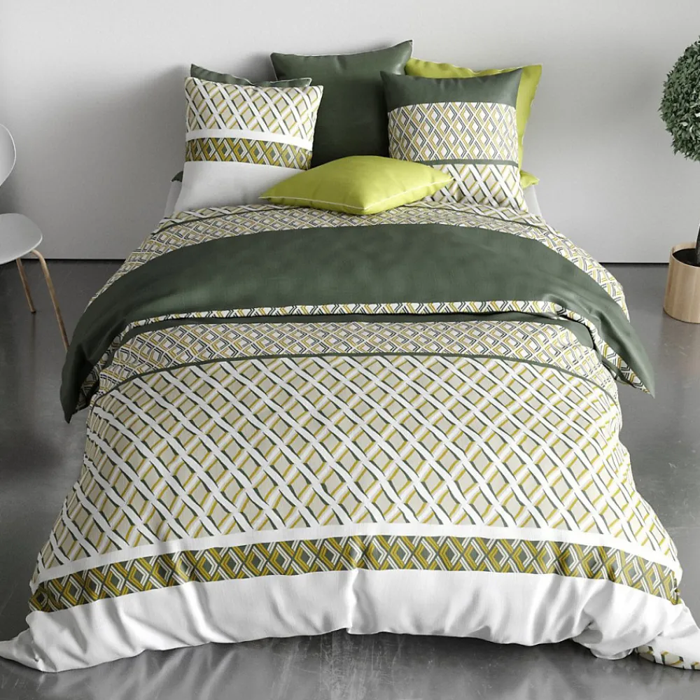Atelier Du Coton Housse de couette 260x240 NAYAA + 2 taies coton 57 fils* Housse De Couette