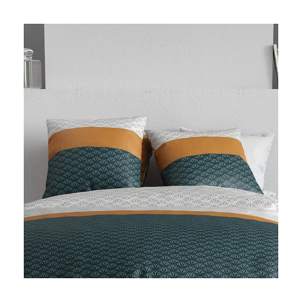Atelier Du Coton Housse de couette 240x220 ORUS + 2 taies coton 57 fils* Housse De Couette