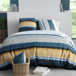 Housse de couette 240x220 OSIS + 2 taies coton 57 fils>Atelier Du Coton Online