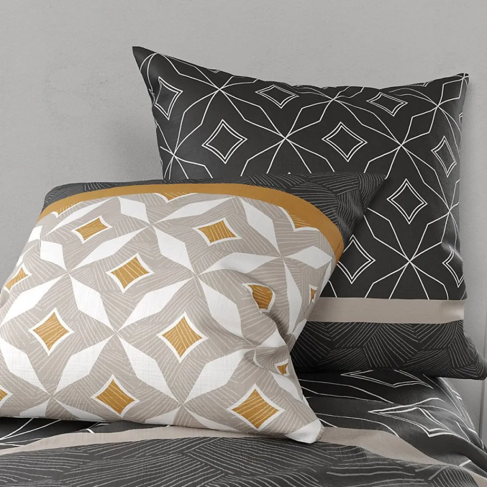 Atelier Du Coton Housse de couette 260x240 Ota + 2 taies coton 57 fils* Housse De Couette