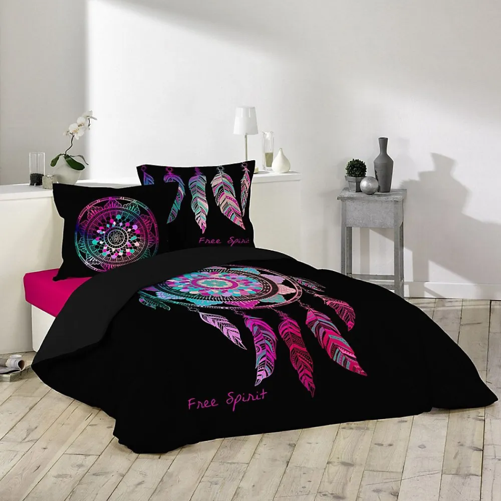 100Comfort Housse de couette 240x260 Porte Bonheur 100% coton* Housse De Couette