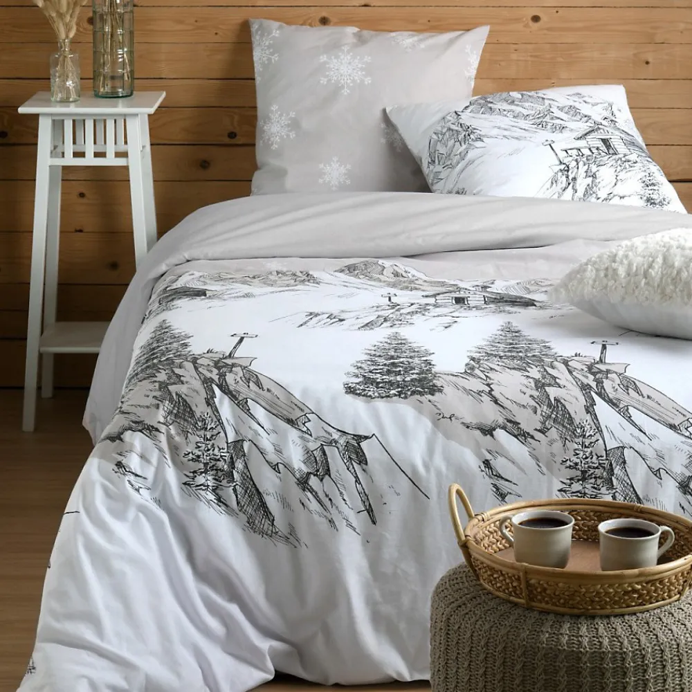 STOF Housse de couette 240x220 REFUGE + 2 taies coton 57 fils* Housse De Couette