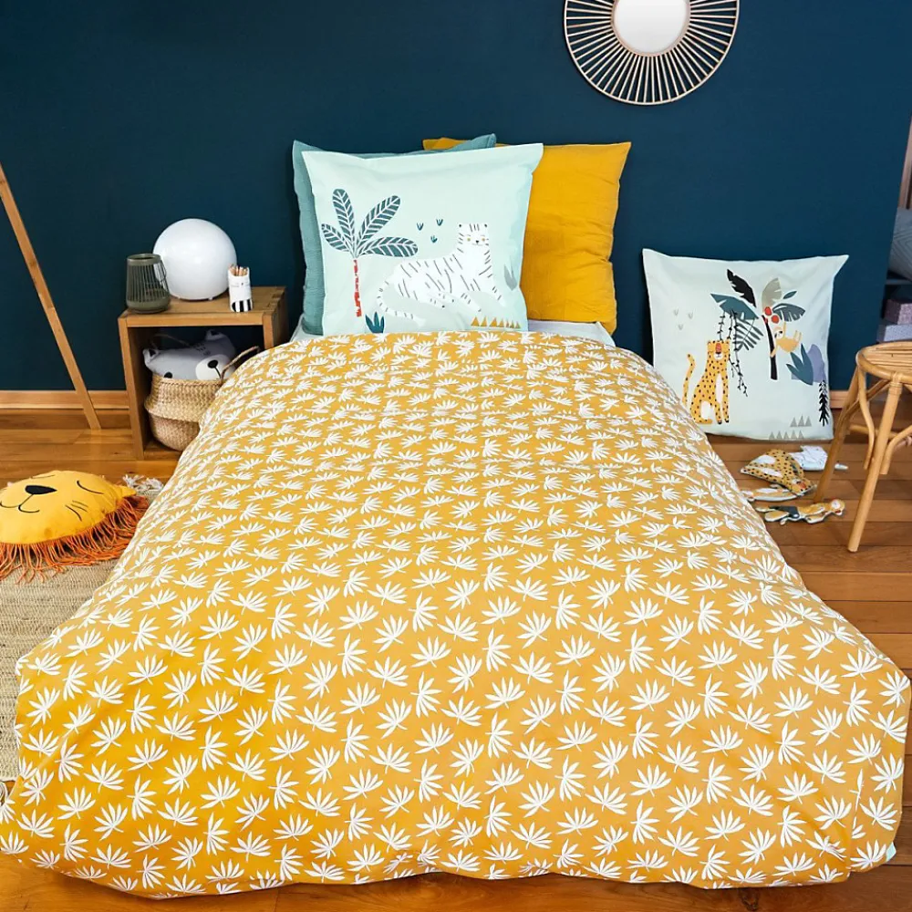 Housse de couette 140x200 réversible + 1 taie JUNGLE MANIA>Cote Deco Sale