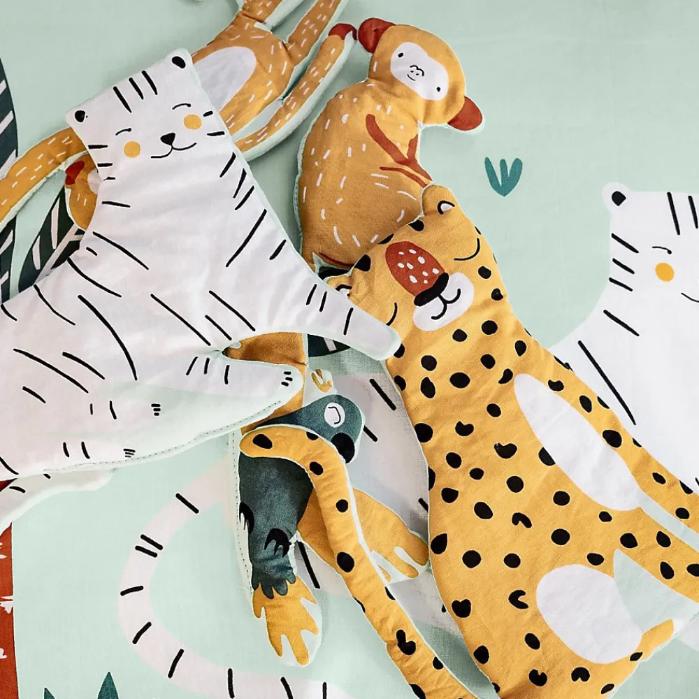Housse de couette 140x200 réversible + 1 taie JUNGLE MANIA>Cote Deco Sale