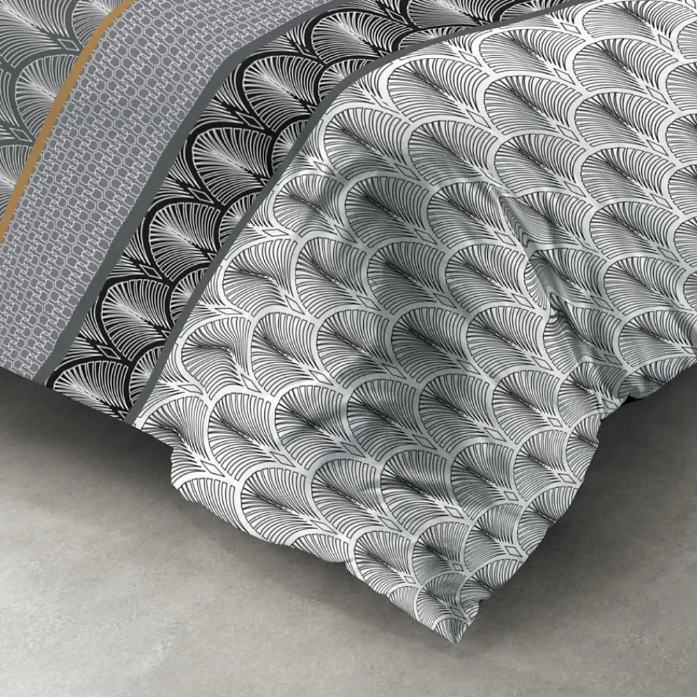 Housse de couette 240x220 SAKIG + 2 taies coton 57 fils>Atelier Du Coton Clearance