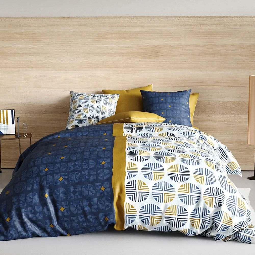 Atelier Du Coton Housse de couette 240x220 Sirius + 2 taies coton 57 fils* Housse De Couette
