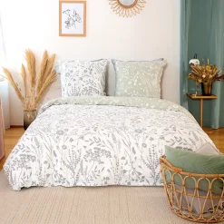 Cote Deco Housse de couette 240x220 Susie Satin + 2 taies 100% coton 78 fils* Housse De Couette
