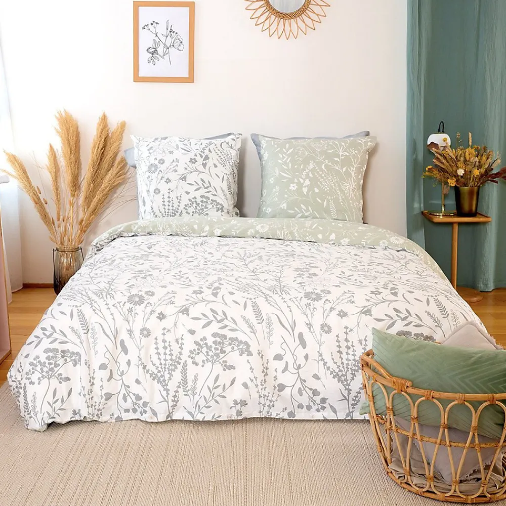 Cote Deco Housse de couette 240x220 Susie Satin + 2 taies 100% coton 78 fils* Housse De Couette