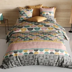Atelier Du Coton Housse de couette 240x220 Thanos + 2 taies coton 57 fils* Housse De Couette