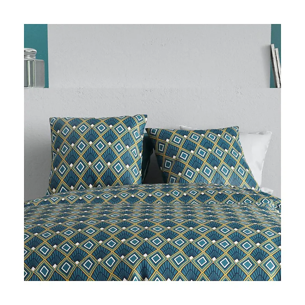 Atelier Du Coton Housse de couette 260x240 TRISKA + 2 taies coton 57 fils* Housse De Couette