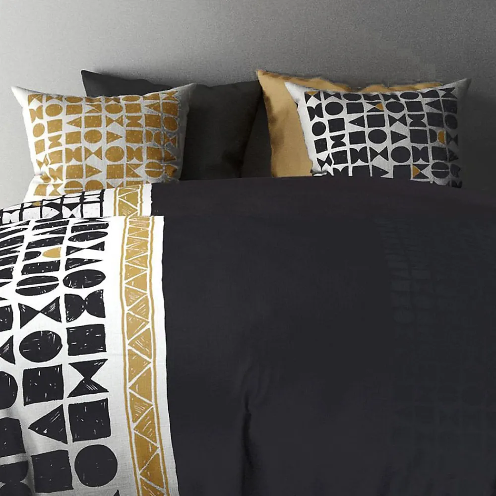Housse de couette 240x220 Union + 2 taies coton 57 fils>Atelier Du Coton Online