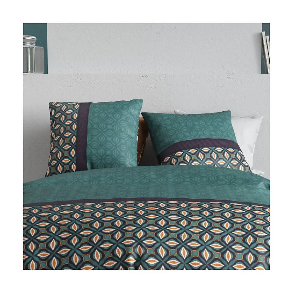 Atelier Du Coton Housse de couette 240x220 VICTORY + 2 taies coton 57 fils* Housse De Couette