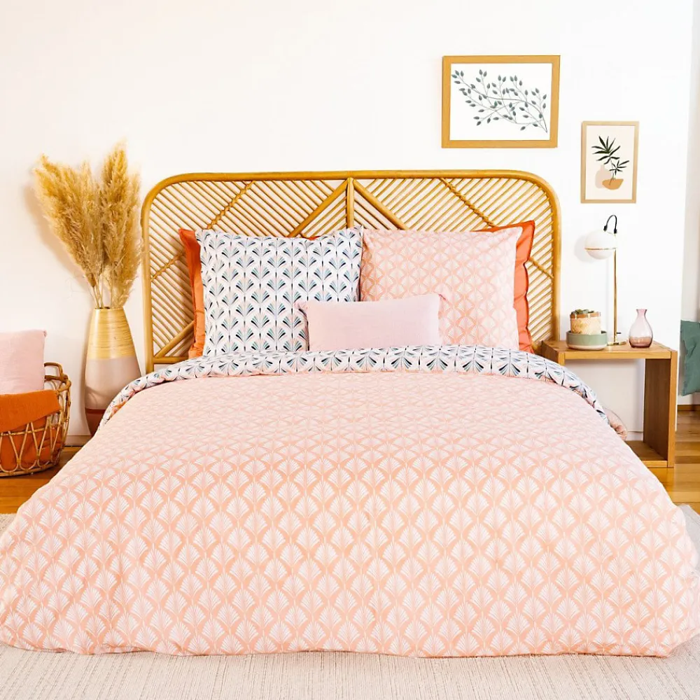 Cote Deco Housse de couette 200x200 VOLEA + 2 taies 100% coton adouci 57 fils/cm2* Housse De Couette