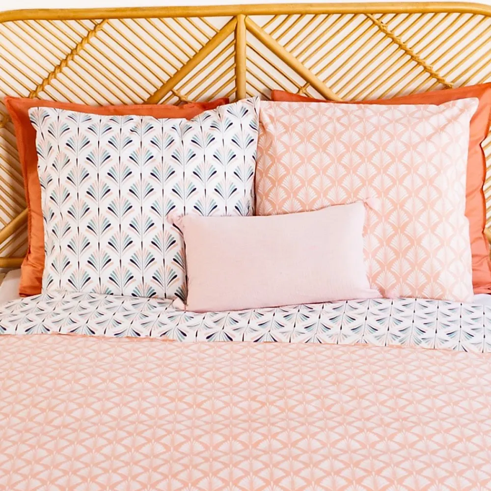 Cote Deco Housse de couette 200x200 VOLEA + 2 taies 100% coton adouci 57 fils/cm2* Housse De Couette