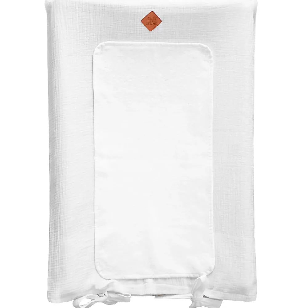 Sevira Kids Housse de matelas à langer en gaze de coton Jeanne* Drap Housse|Drap Housse
