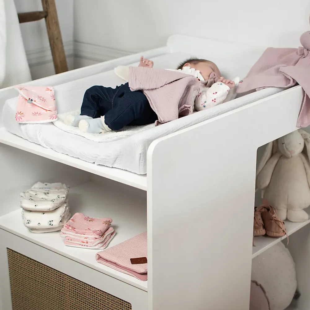 Sevira Kids Housse de matelas à langer + éponge bambou Jeanne* Drap Housse|Drap Housse