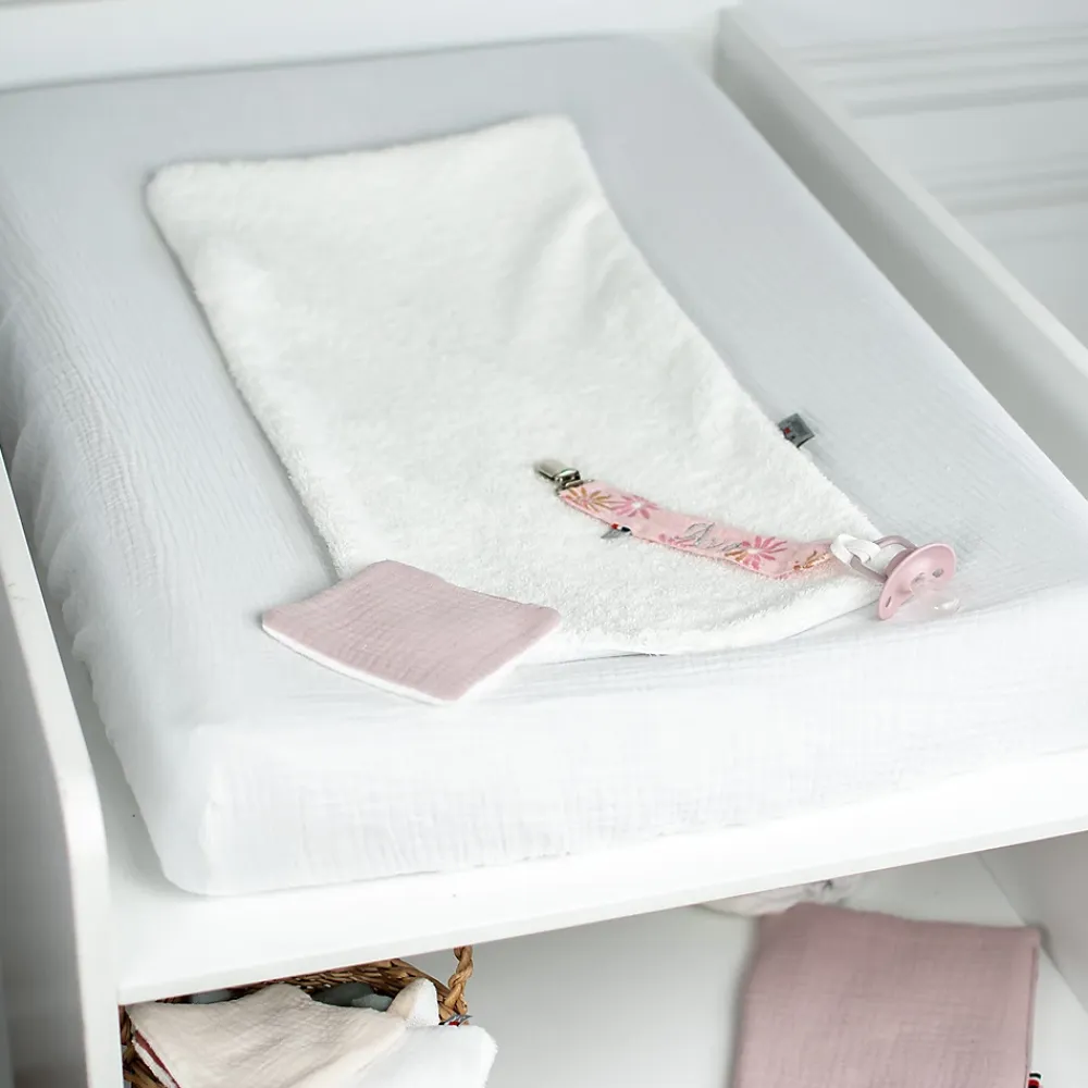 Sevira Kids Housse de matelas à langer + éponge bambou Jeanne* Drap Housse|Drap Housse