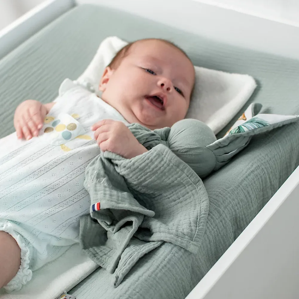 Sevira Kids Housse de matelas à langer + éponge bambou Jeanne* Drap Housse|Drap Housse