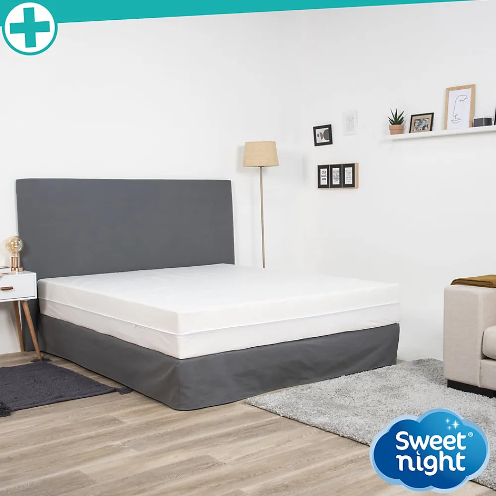Housse intégrale matelas - Anti-Punaise de lit - Fermeture à glissière - Sans traitement chimique - Ep. jusqu'à 30 cm>Sweetnight Discount