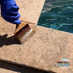 Hydrofuge Travertin & Terrasse - Imperméabilisant Oléofuge Pierre Naturelle, Béton Protection Longue Durée Int/Ext 5L (100m²)><noscript><img width=